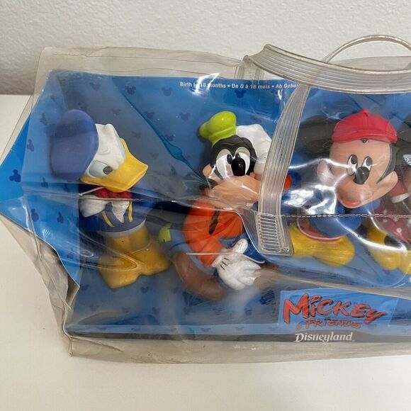 Vintage Disney Disneyland Mickey & Friends Bath Infant Squeeze Toys Set of 5 NEW - Picture 5 of 12